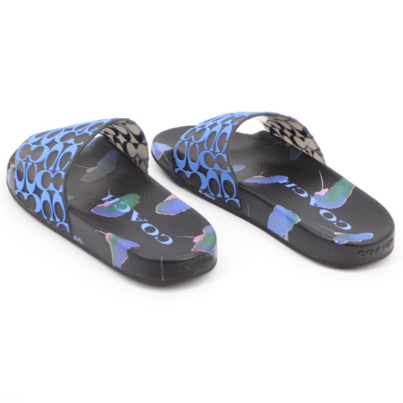 Coach Women’s Udele Signature Floral Printed Slide Sandals - Picture 7 of 14